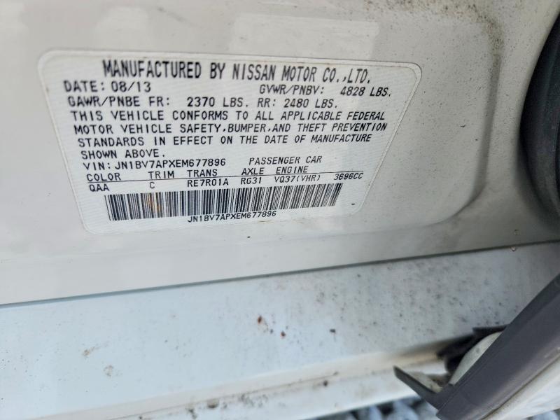 Продаж на аукціоні авто 2014 Infiniti Q50, vin: JN1BV7APXEM677896, номер лоту: 62795236