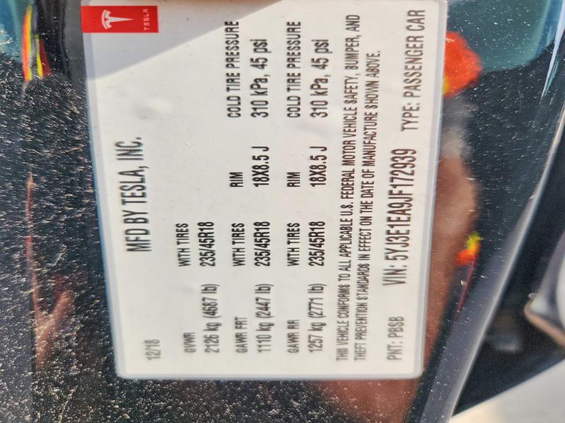 Продаж на аукціоні авто 2018 Tesla Model 3, vin: 5YJ3E1EA9JF172939, номер лоту: 60841036