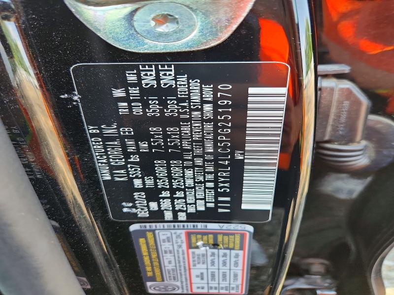 Aukcja sprzedaży 2023 Kia Sorento, vin: 5XYRL4LC5PG251970, numer aukcji: 62238036