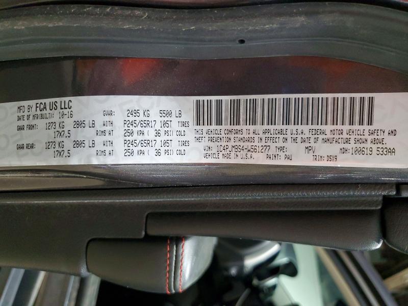 60331396 :رقم المزاد ، 1C4PJMBS4HW561277 vin ، 2017 Jeep Cherokee مزاد بيع