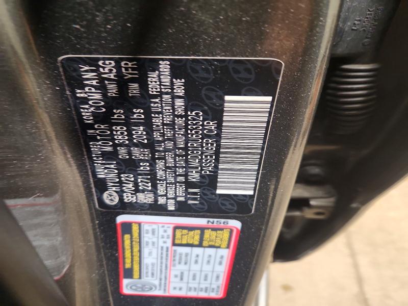 Продажа на аукционе авто 2024 Hyundai Elantra, vin: KMHLM4DG1RU653325, номер лота: 60280776