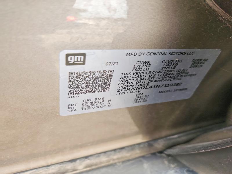 Aukcja sprzedaży 2022 Gmc Acadia, vin: 1GKKNRL41NZ110382, numer aukcji: 60853846