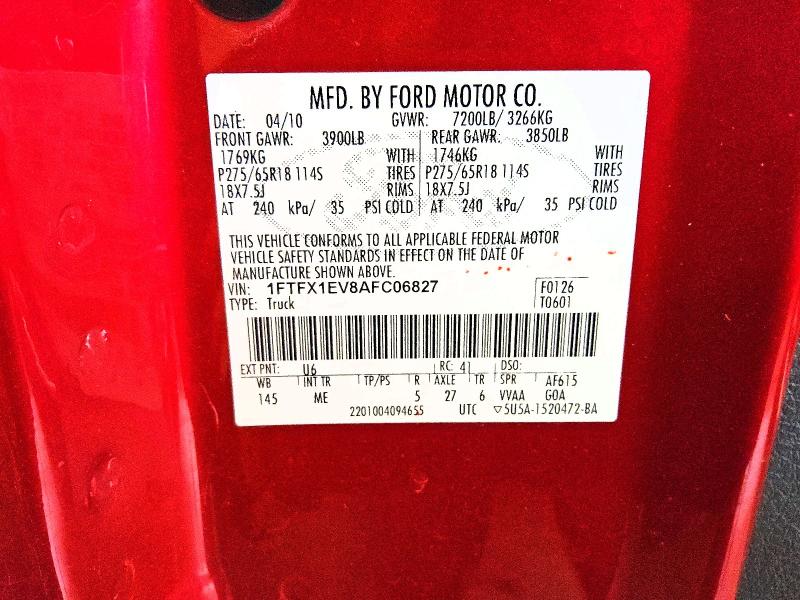 Aukcja sprzedaży 2010 Ford F150, vin: 1FTFX1EV8AFC06827, numer aukcji: 60221606