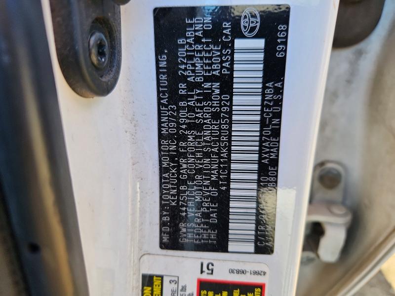 Продаж на аукціоні авто 2024 Toyota Camry, vin: 4T1C11AK5RU857920, номер лоту: 62944346