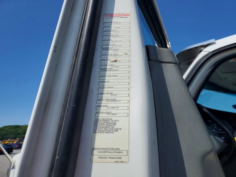 61510806 :رقم المزاد ، 1XKZDP9X6LJ396801 vin ، 2020 Kenworth Construction مزاد بيع