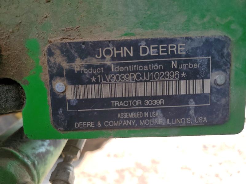 Продаж на аукціоні авто 2018 John Deer 3039r, vin: 1LV3039RCJJ102396, номер лоту: 61468796