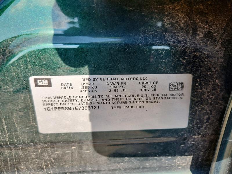 Aukcja sprzedaży 2014 Chevrolet Cruze, vin: 1G1PE5SB7E7355721, numer aukcji: 61717376