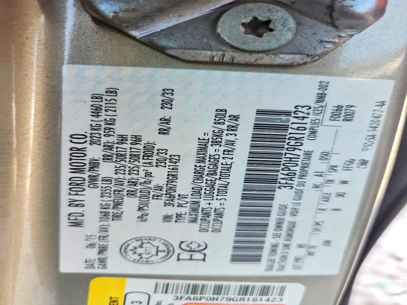 Продаж на аукціоні авто 2016 Ford Fusion, vin: 3FA6P0H79GR161423, номер лоту: 62093456