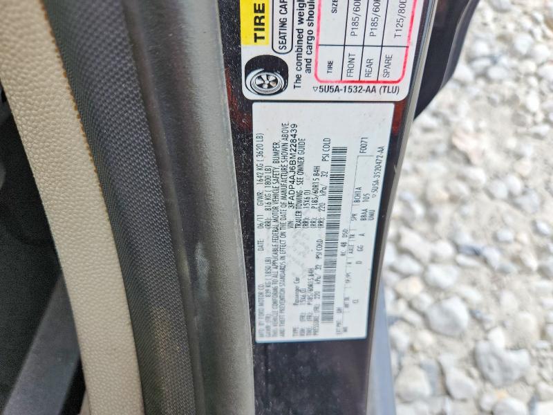 2011 Ford Fiesta მანქანა იყიდება აუქციონზე, vin: 3FADP4AJ6BM228439, აუქციონის ნომერი: 63111656