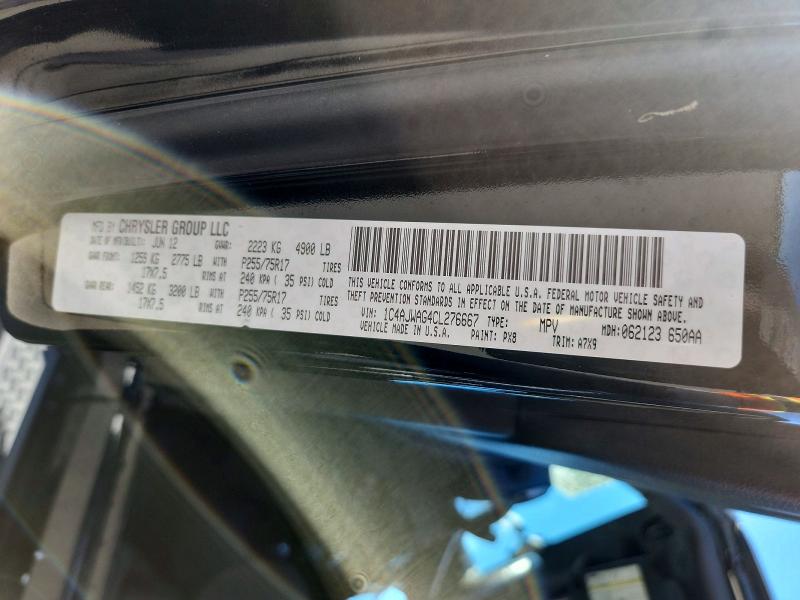 Продажа на аукционе авто 2012 Jeep Wrangler, vin: 1C4AJWAG4CL276667, номер лота: 61960676