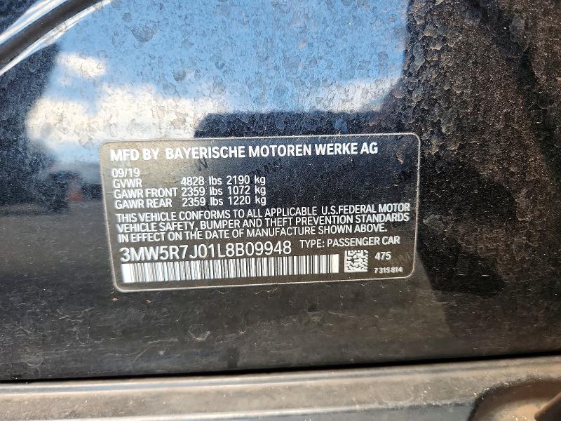 Aukcja sprzedaży 2020 Bmw 330xi, vin: 3MW5R7J01L8B09948, numer aukcji: 59718136