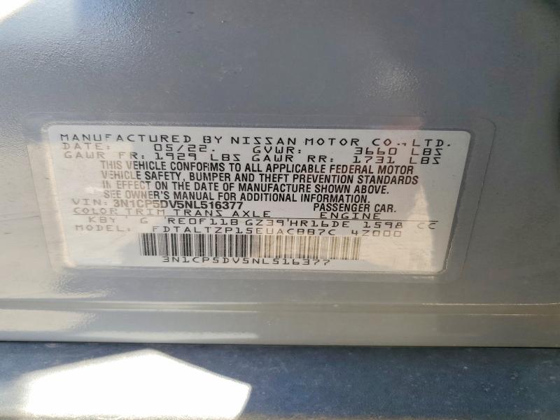 Aukcja sprzedaży 2022 Nissan Kicks, vin: 3N1CP5DV5NL516377, numer aukcji: 59997616