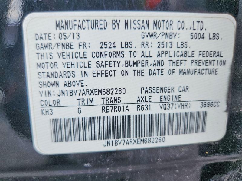 Продаж на аукціоні авто 2014 Infiniti Q50, vin: JN1BV7ARXEM682260, номер лоту: 60717486