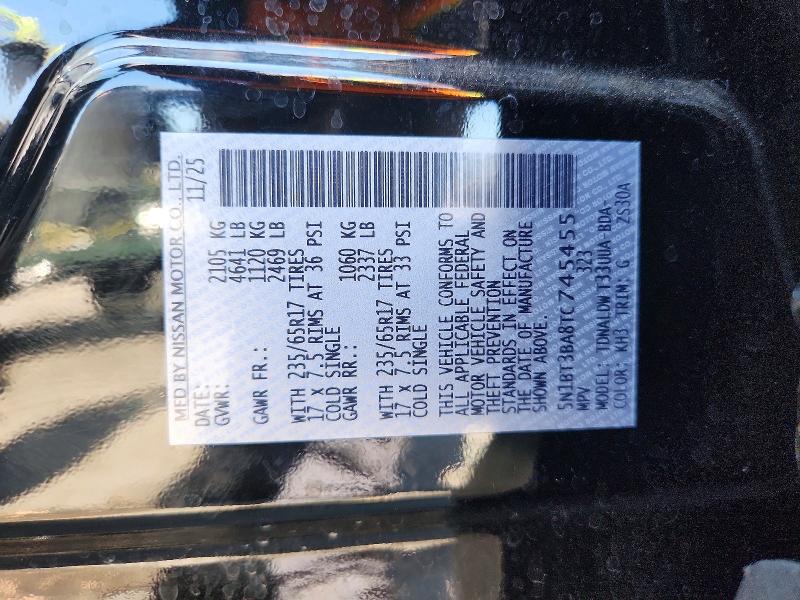 2026 Nissan Rogue მანქანა იყიდება აუქციონზე, vin: 5N1BT3BA8TC745455, აუქციონის ნომერი: 62724856