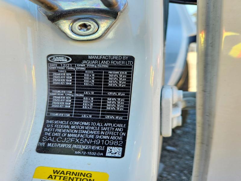 Продажа на аукционе авто 2022 Land Rover Discovery Sport, vin: SALCJ2FX5NH910982, номер лота: 63196736