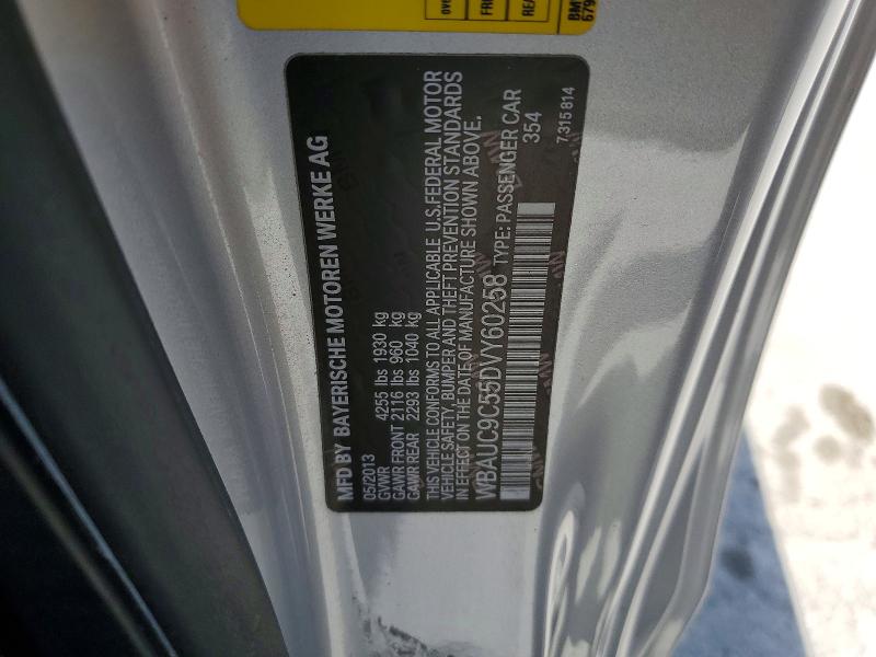 63311106 :رقم المزاد ، WBAUC9C55DVY60258 vin ، 2013 Bmw 135 مزاد بيع