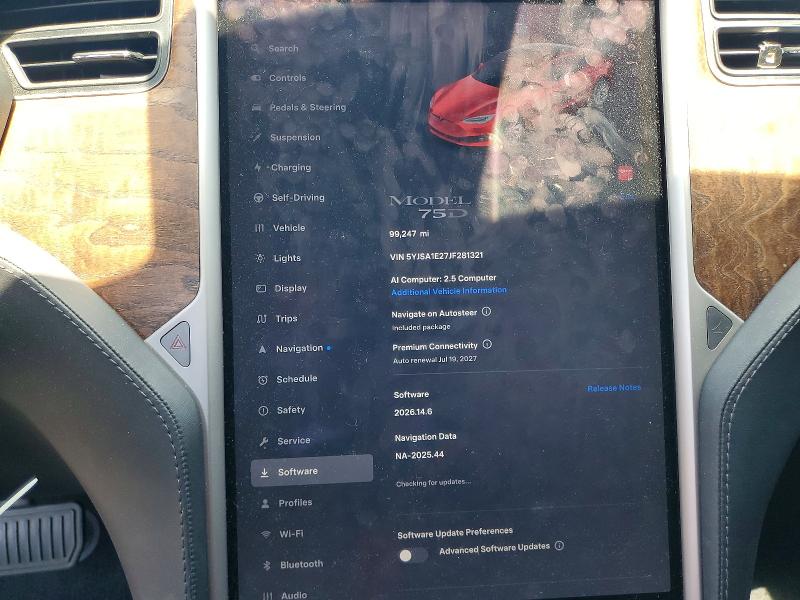 61414956 :رقم المزاد ، 5YJSA1E27JF281321 vin ، 2018 Tesla Model S مزاد بيع