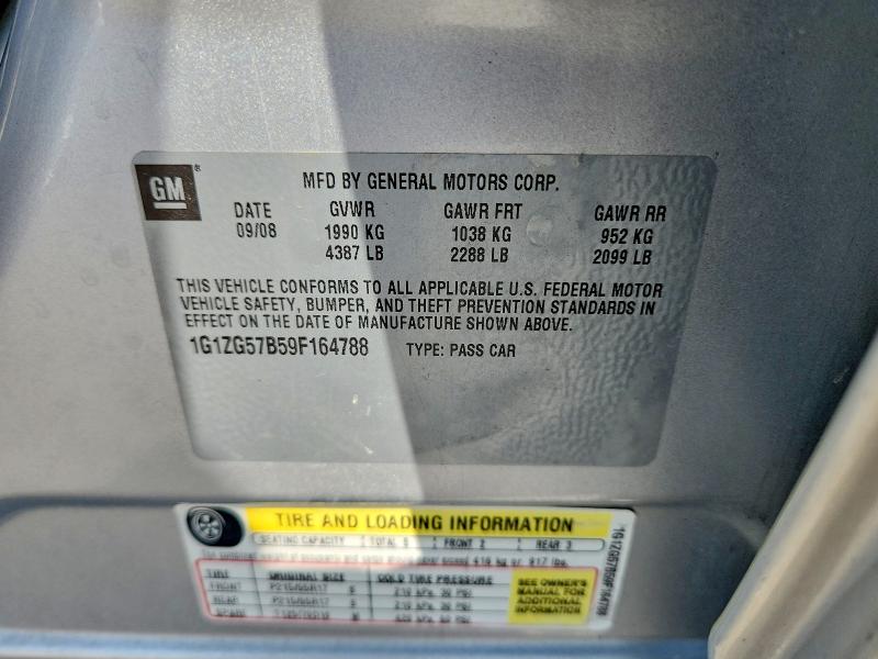 Auction sale of the 2009 Chevrolet Malibu, vin: 1G1ZG57B59F164788, lot number: 62808316