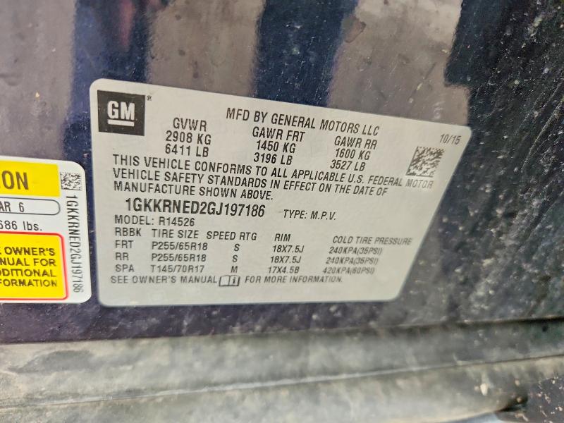 Продажа на аукционе авто 2016 Gmc Acadia, vin: 1GKKRNED2GJ197186, номер лота: 60075286