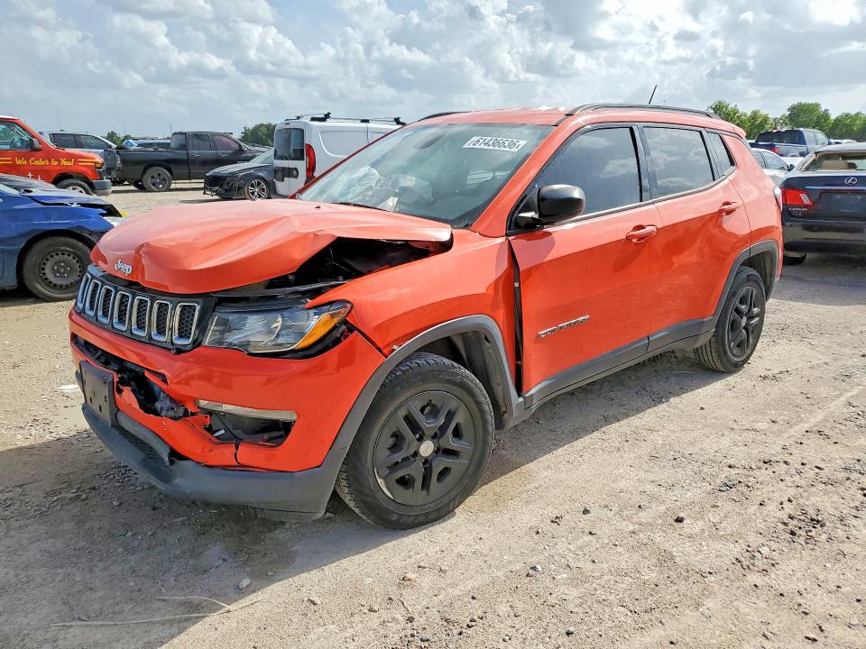 2018 Jeep Compass მანქანა იყიდება აუქციონზე, vin: 3C4NJCAB4JT272205, აუქციონის ნომერი: 61436636