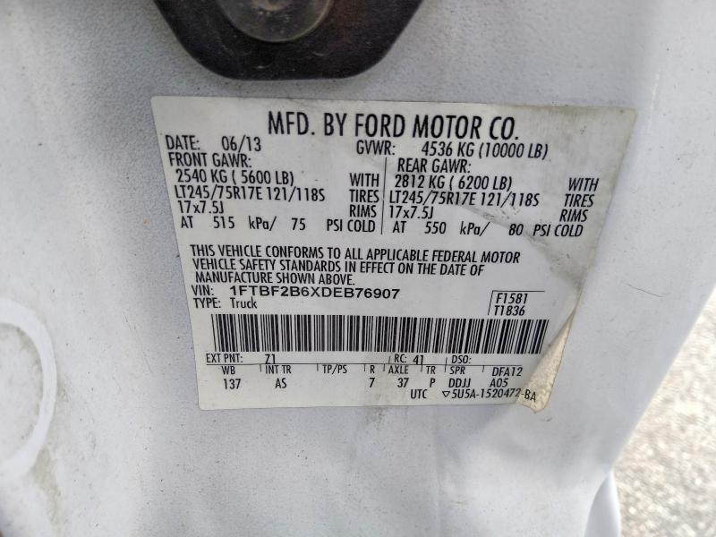 Aukcja sprzedaży 2013 Ford F250, vin: 1FTBF2B6XDEB76907, numer aukcji: 60036286