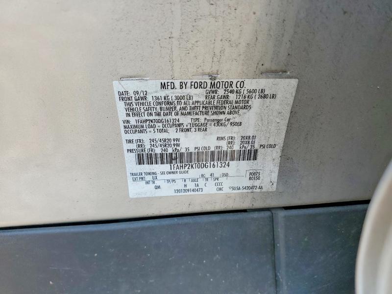 2013 Ford Taurus მანქანა იყიდება აუქციონზე, vin: 1FAHP2KT0DG161324, აუქციონის ნომერი: 61500106