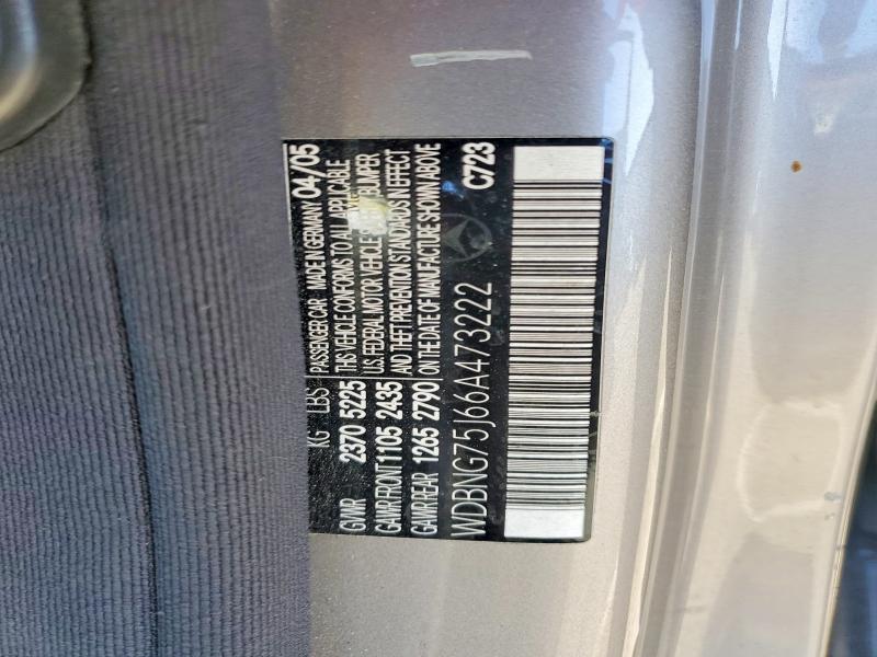 Продажа на аукционе авто 2006 Mercedes-benz S, vin: WDBNG75J66A473222, номер лота: 59354676