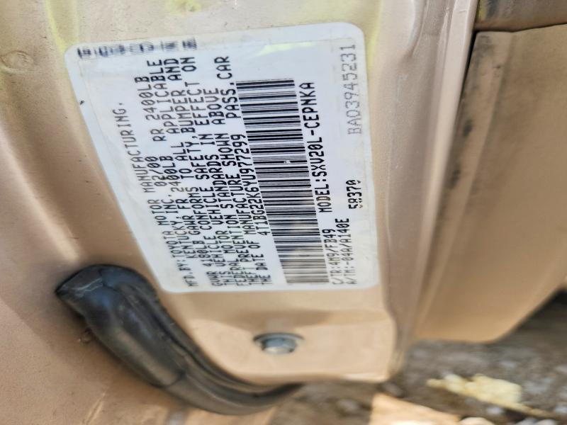 Aukcja sprzedaży 2000 Toyota Camry, vin: 4T1BG22K6YU977299, numer aukcji: 62563326