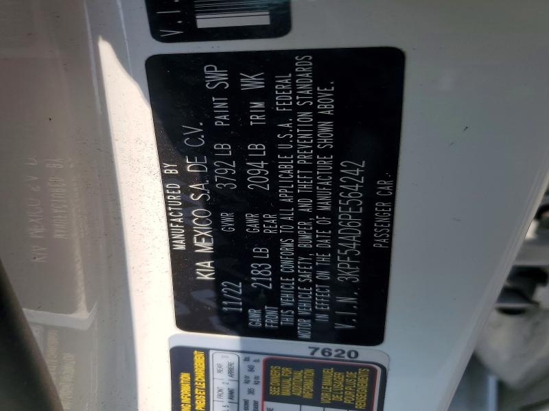 61614146 :رقم المزاد ، 3KPF54AD6PE564242 vin ، 2023 Kia Forte مزاد بيع