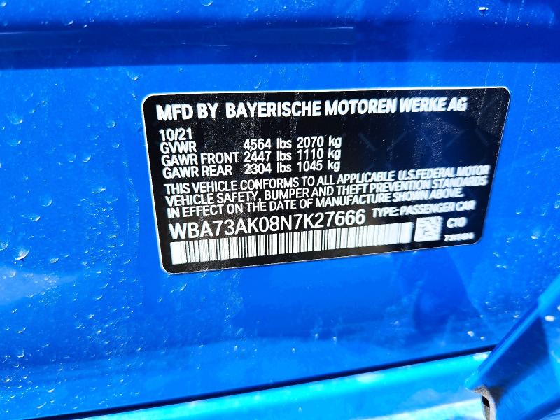 Aukcja sprzedaży 2022 Bmw 228xi, vin: WBA73AK08N7K27666, numer aukcji: 61334496