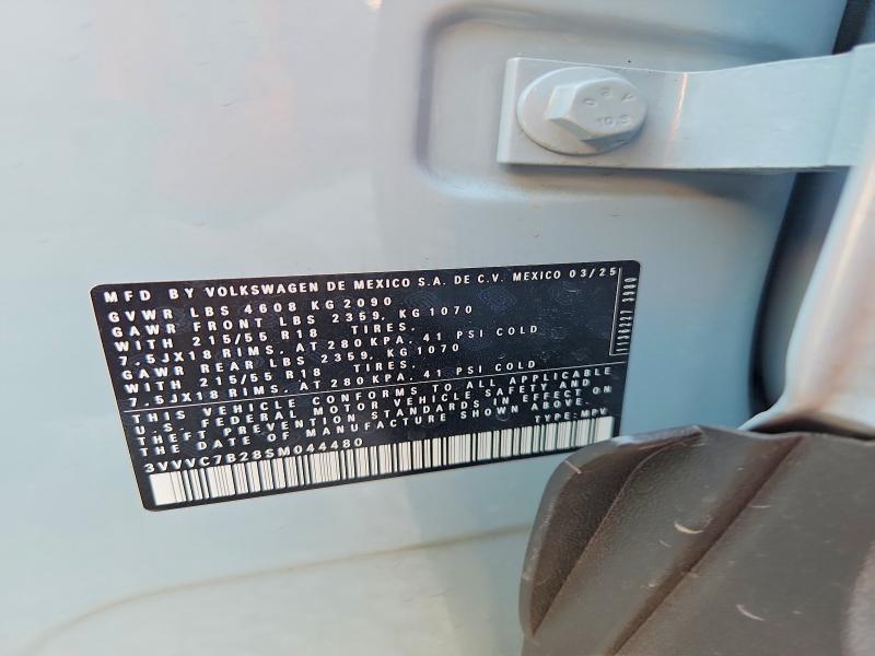 Aukcja sprzedaży 2025 Volkswagen Taos, vin: 3VVVC7B28SM044480, numer aukcji: 59220966