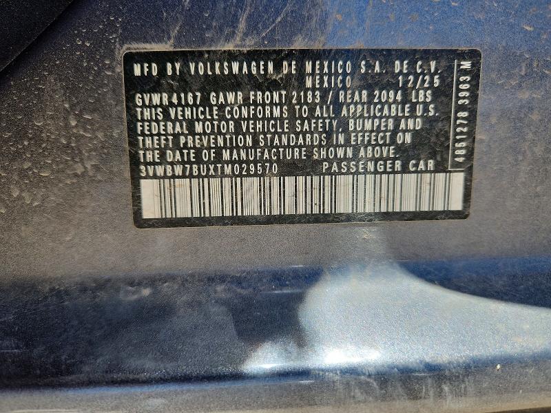 Продаж на аукціоні авто 2026 Volkswagen Jetta, vin: 3VWBW7BUXTM029570, номер лоту: 60084156