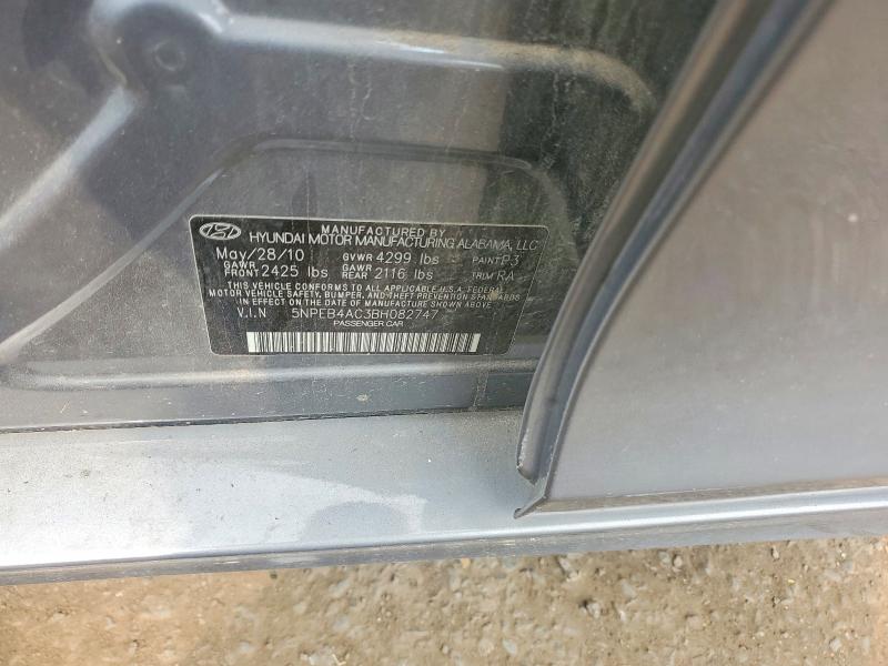 Продаж на аукціоні авто 2011 Hyundai Sonata, vin: 5NPEB4AC3BH082747, номер лоту: 62827016