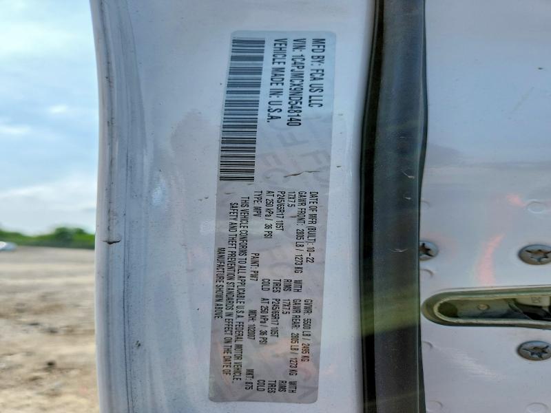 2022 Jeep Cherokee მანქანა იყიდება აუქციონზე, vin: 1C4PJMCX9ND548140, აუქციონის ნომერი: 60215696