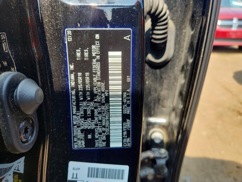 2021 Toyota Highlander მანქანა იყიდება აუქციონზე, vin: 5TDCZRBH1MS077893, აუქციონის ნომერი: 61078876