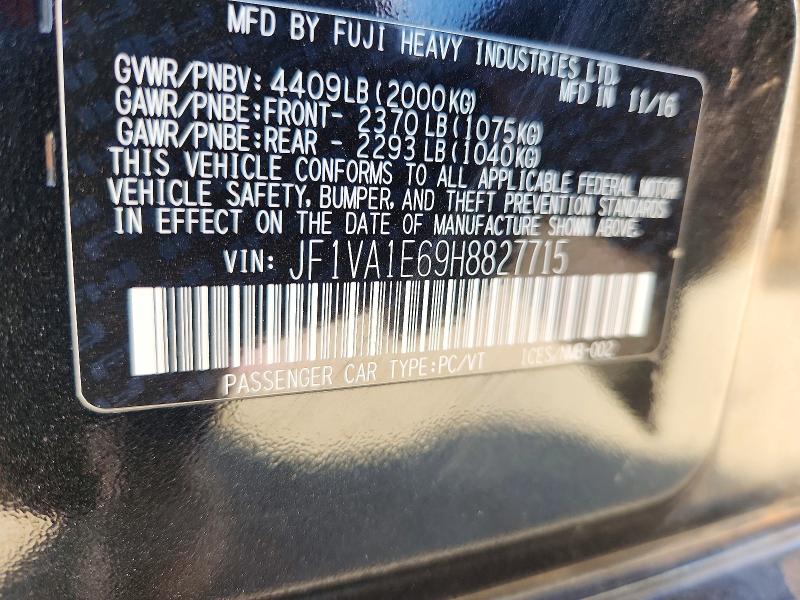 Продажа на аукционе авто 2017 Subaru Wrx, vin: JF1VA1E69H8827715, номер лота: 60240796