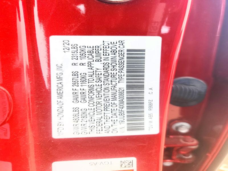 Aukcja sprzedaży 2021 Acura Tlx, vin: 19UUB5F4XMA006621, numer aukcji: 60432956