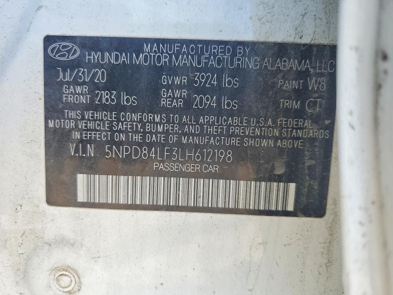 Продажа на аукционе авто 2020 Hyundai Elantra, vin: 5NPD84LF3LH612198, номер лота: 60961416