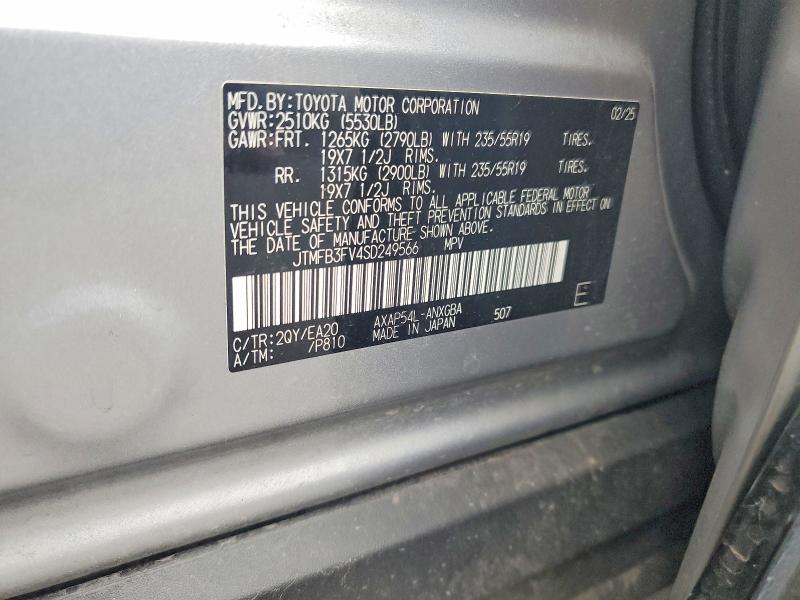 Aukcja sprzedaży 2025 Toyota Rav4, vin: JTMFB3FV4SD249566, numer aukcji: 61712636
