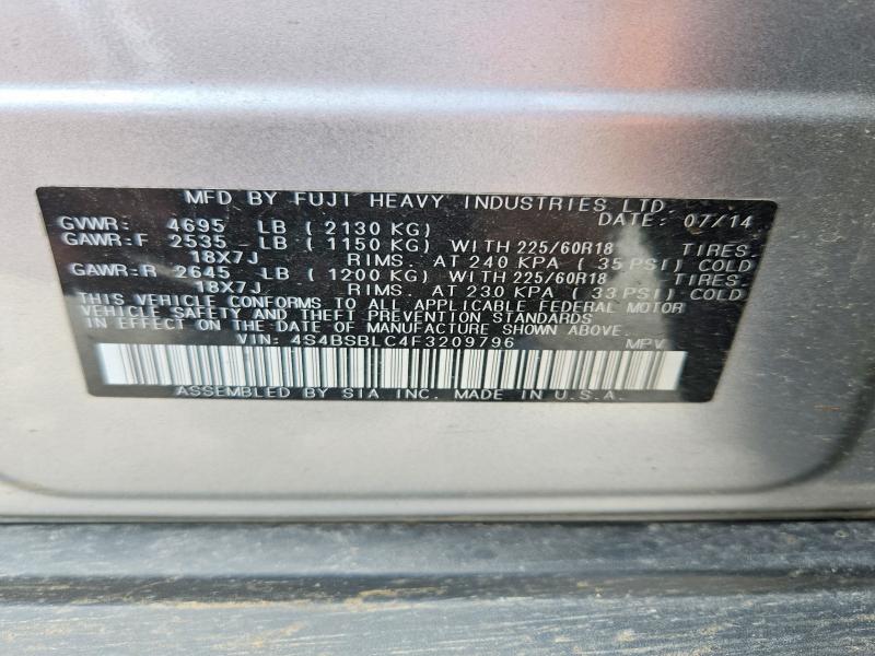 Aukcja sprzedaży 2015 Subaru Outback, vin: 4S4BSBLC4F3209796, numer aukcji: 60455126
