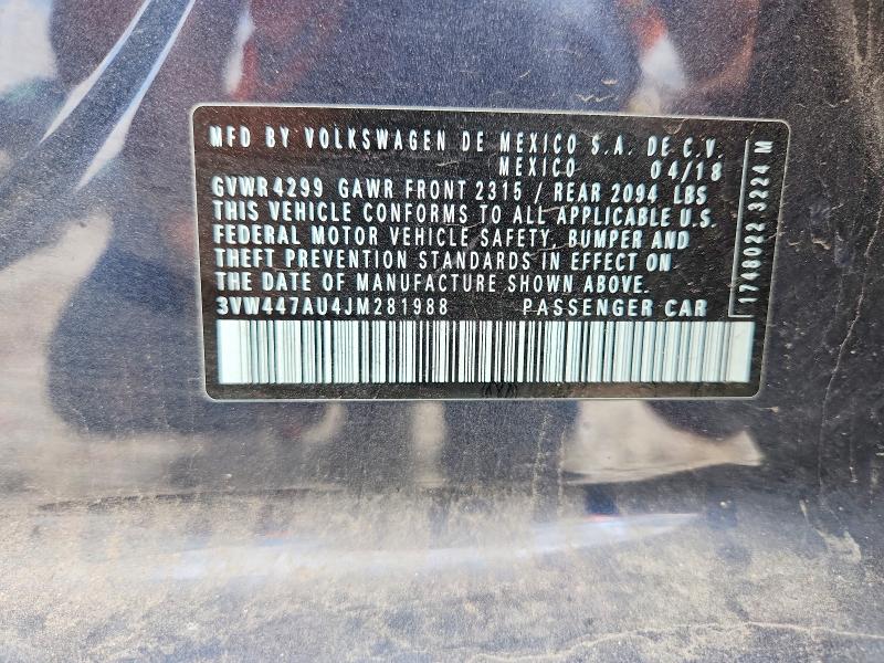 Aukcja sprzedaży 2018 Volkswagen Gti, vin: 3VW447AU4JM281988, numer aukcji: 61805716