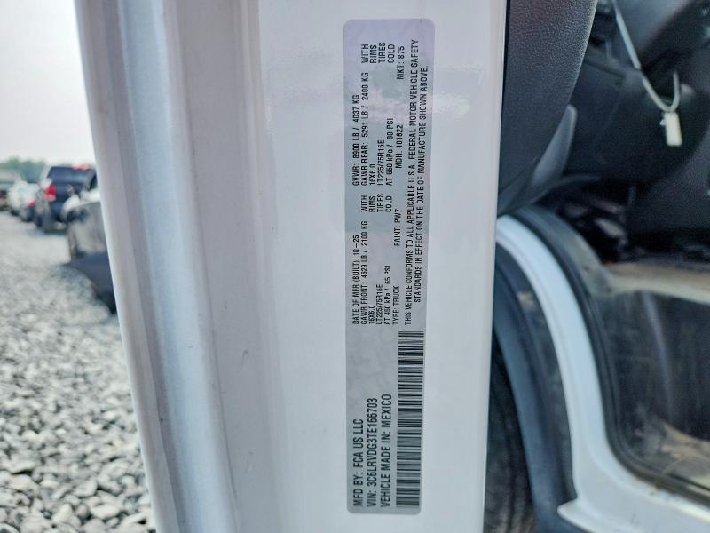61931506 :رقم المزاد ، 3C6LRVDG3TE166703 vin ، 2026 Ram Promaster 2500 مزاد بيع