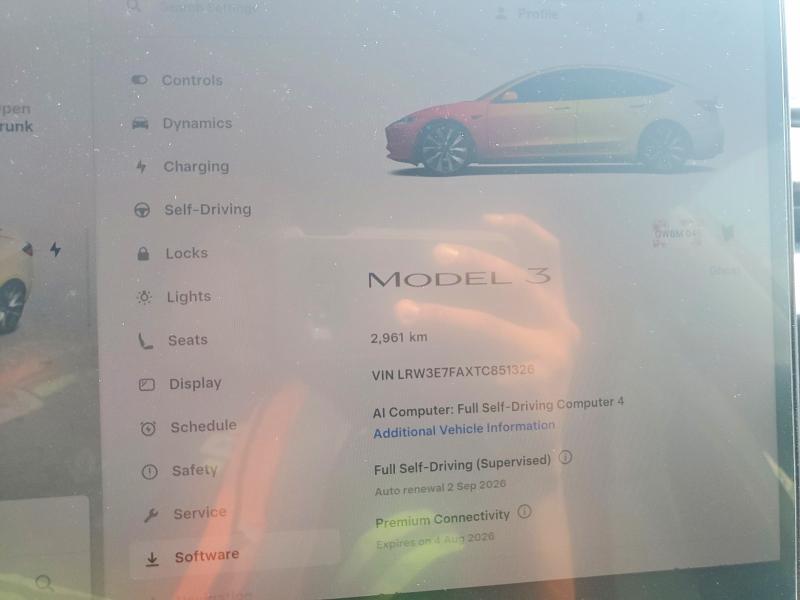 Продажа на аукционе авто 2026 Tesla Model 3, vin: LRW3E7FAXTC851326, номер лота: 61944446