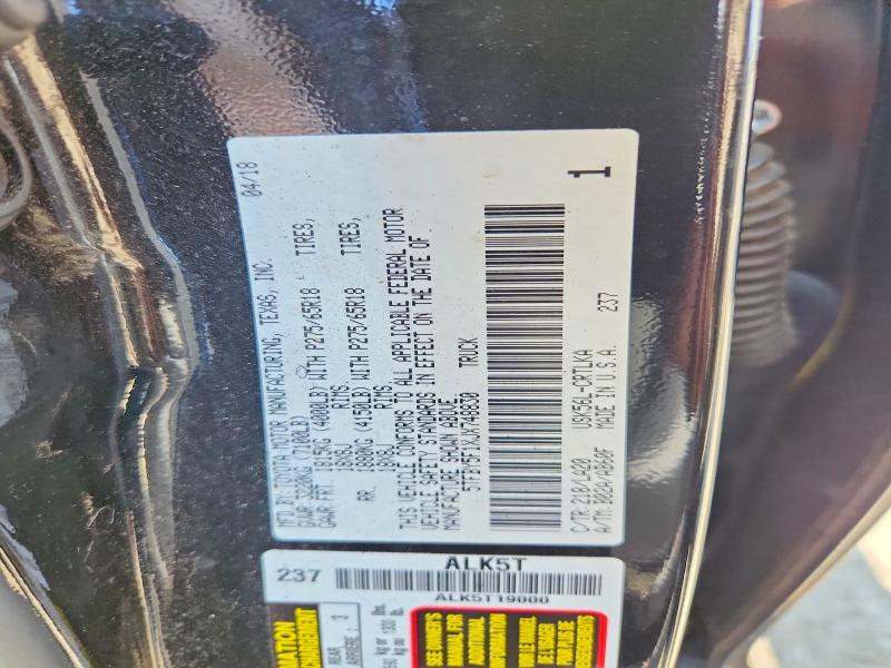 Aukcja sprzedaży 2018 Toyota Tundra, vin: 5TFBY5F1XJX748830, numer aukcji: 63544706