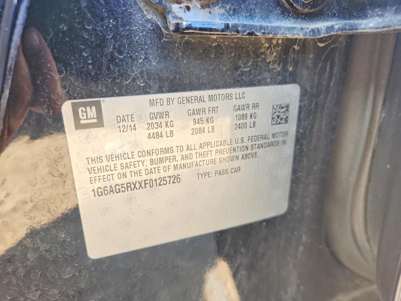 Aukcja sprzedaży 2015 Cadillac Ats, vin: 1G6AG5RXXF0125726, numer aukcji: 61635326