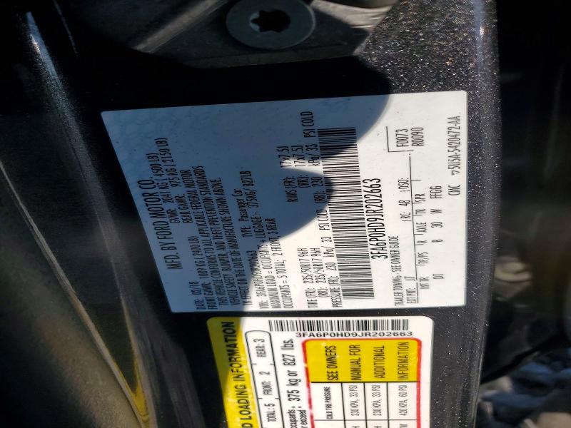 Продажа на аукционе авто 2018 Ford Fusion, vin: 3FA6P0HD9JR202663, номер лота: 63379206