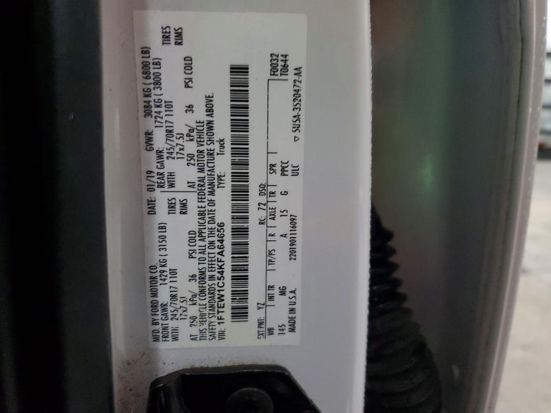 Продажа на аукционе авто 2019 Ford F150, vin: 1FTEW1C54KFA64656, номер лота: 60060946