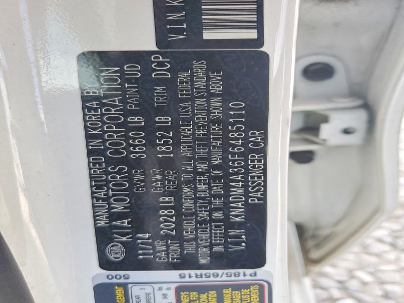Продажа на аукционе авто 2015 Kia Rio, vin: KNADM4A36F6485110, номер лота: 61144676
