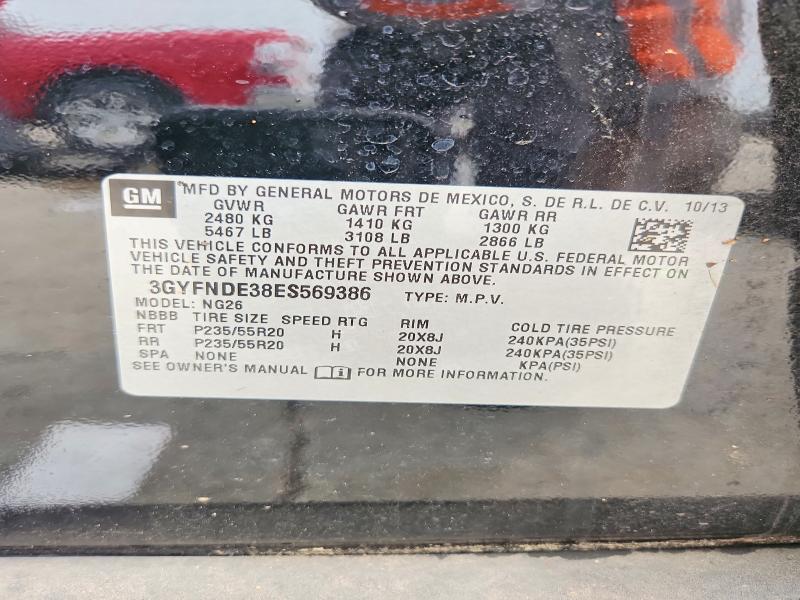 61160336 :رقم المزاد ، 3GYFNDE38ES569386 vin ، 2014 Cadillac Srx مزاد بيع