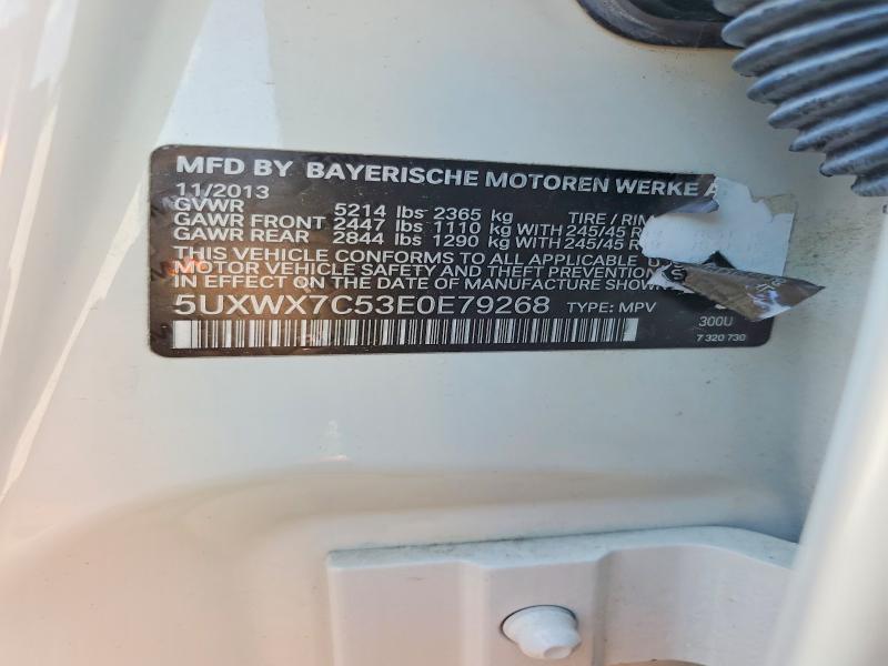 62846856 :رقم المزاد ، 5UXWX7C53E0E79268 vin ، 2014 Bmw X3 مزاد بيع